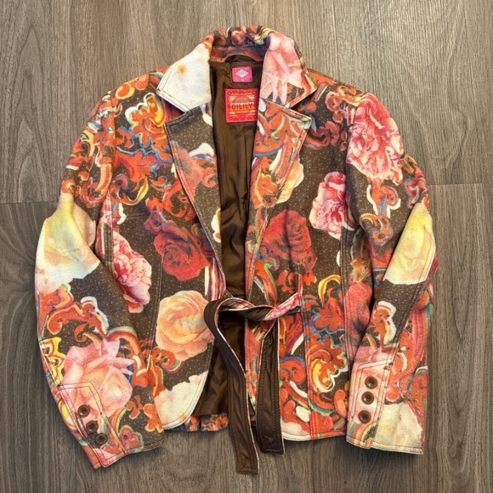 Vintage y2k oilily Colorful Floral Women's Jacket size 40
